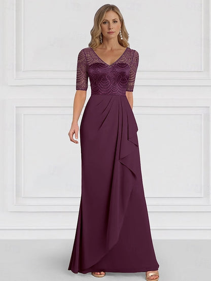 of Mother V Guest Bride Wedding Dress A-Line Neck the Elegant