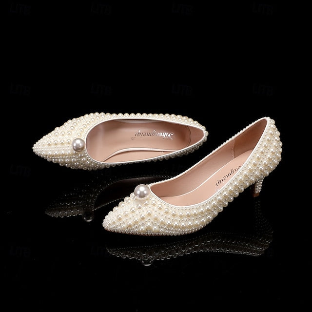 Women's Wedding White Shoes Dress Party