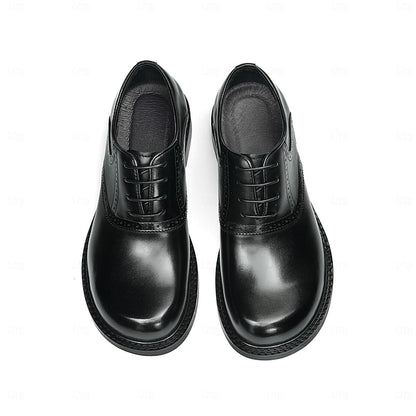 First Oxford Genuine Shoes- Men's Dress Layer Leather