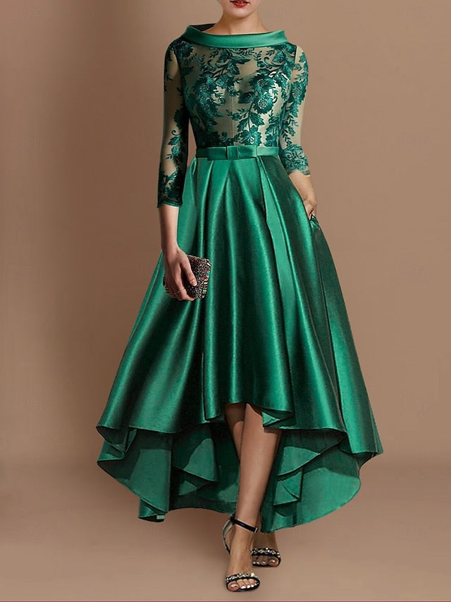 Cocktail A-Line Dresses 3/4 Formal Elegant Dress Asymmetrical