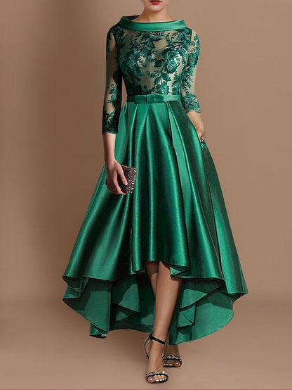 Cocktail A-Line Dresses 3/4 Formal Elegant Dress Asymmetrical