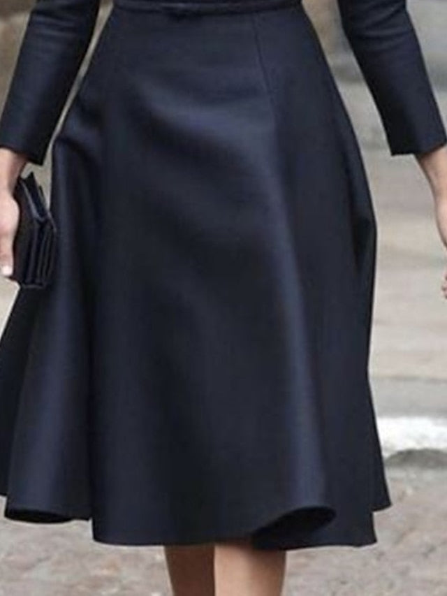 Simple Bride Dress Elegant Tea Jewel A-Line Neck Mother of the