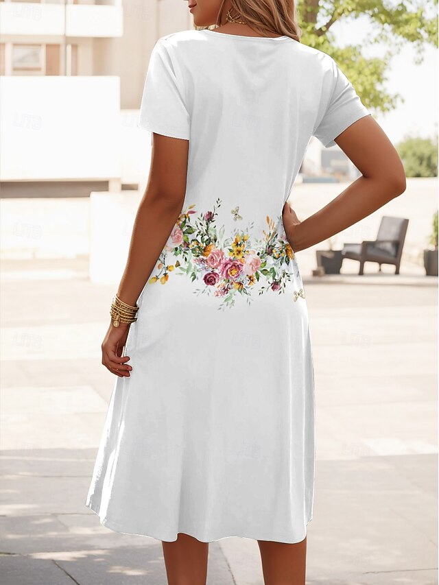 Women's Mini Dress Casual Dress Elegant Tropical Hawaiian