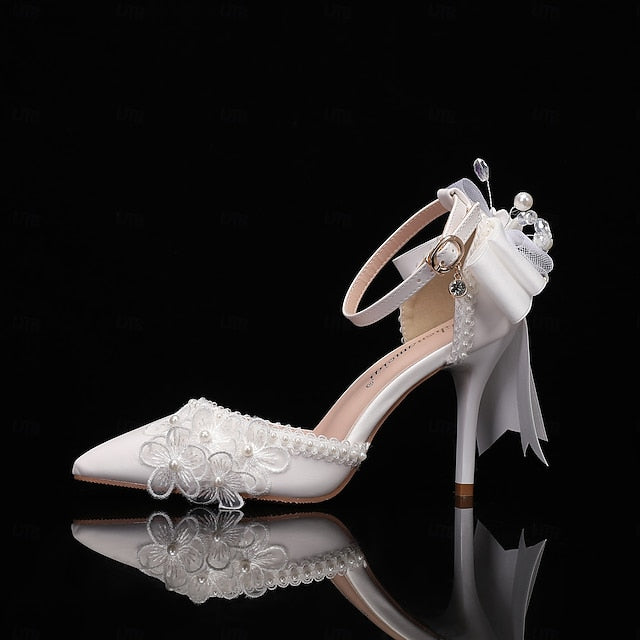 White Women's Party Wedding Shoes