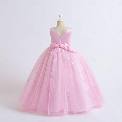 Dress Flower Girls' Kids Girl Color Solid Party