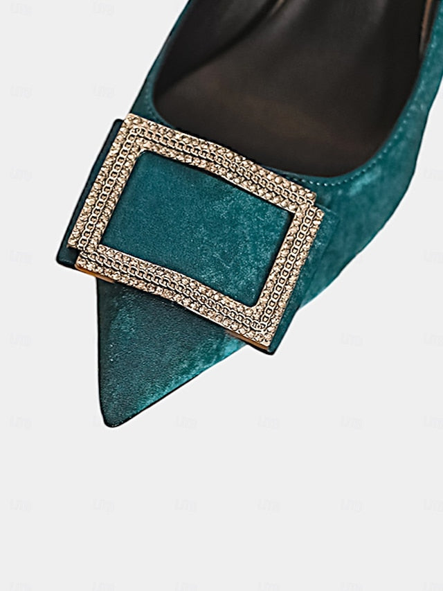 Champagne – Buckle Women's Toe Heels Elegant Pointed