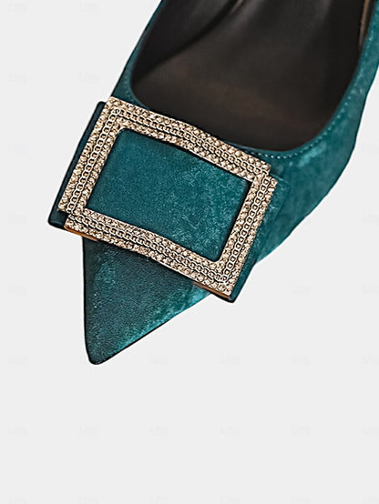 Champagne – Buckle Women's Toe Heels Elegant Pointed