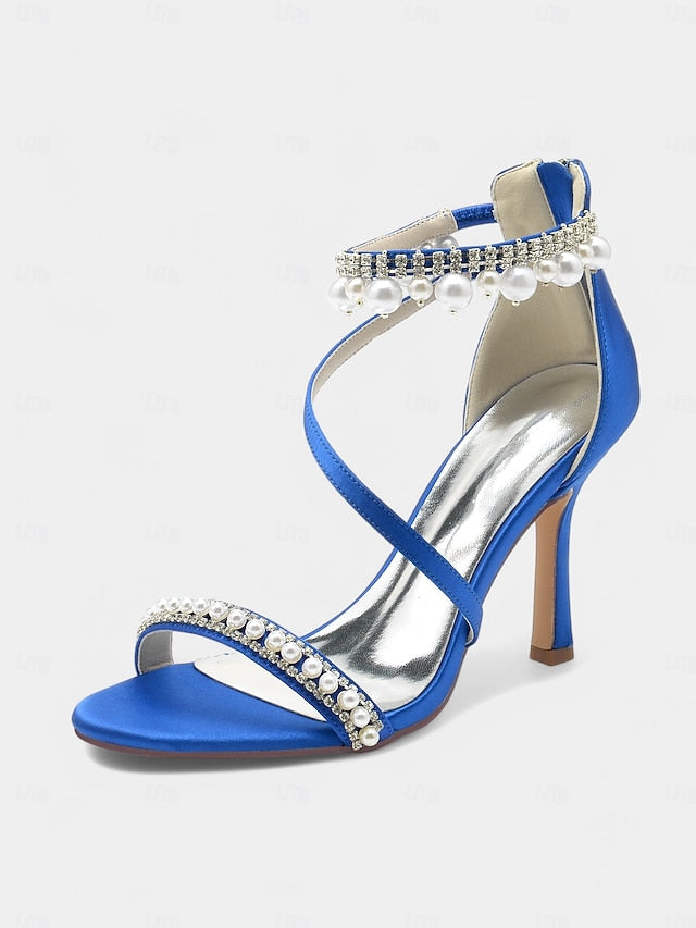 Chic Pointed-Toe Satin Party Pink Strap – Heels Ankle