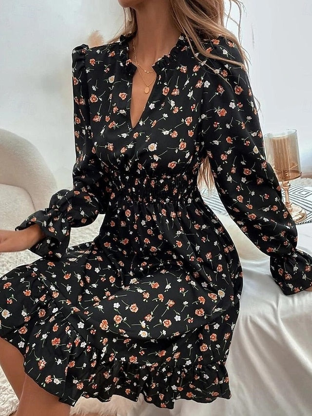 Women's Normal Midi Dress Chiffon Dress Elegant Vintage