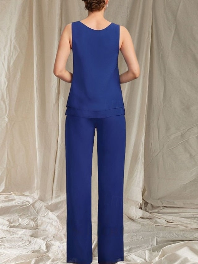 Mother the Pantsuit Elegant Piece of 3 Bride Wedding Guest Dress