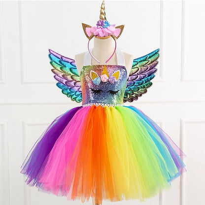 Cosplay Dance Unicorn Girls' Movie Wings Dress Headband