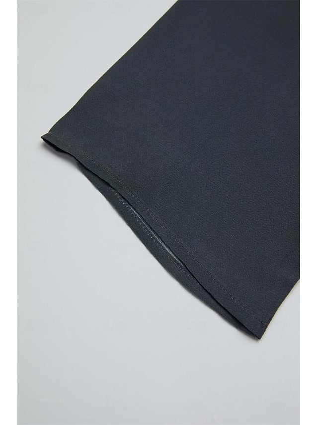 Women's Blouse Long Sleeve Asymmetrical Hem Chiffon Basic