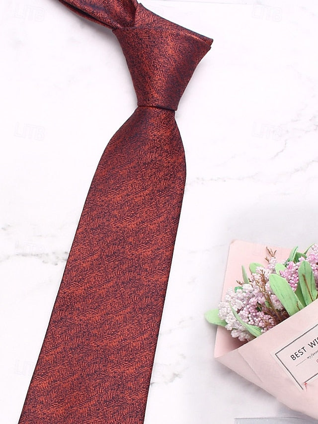 Men's – Polyester Herringbone Tie Stylish Christmas