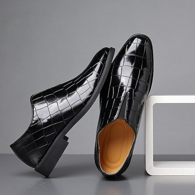 Shoes Slip-On – Crocodile Burgundy Men's Dress Pattern