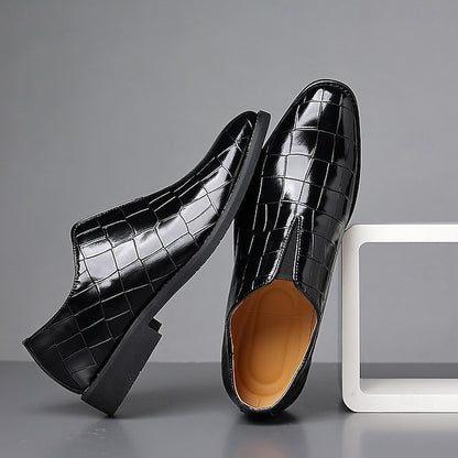 Shoes Slip-On – Crocodile Burgundy Men's Dress Pattern