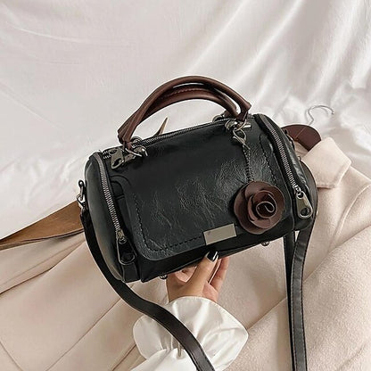 Vintage-Stil Floral Handtasche Damen Kunstleder