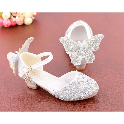 – Butterfly Girls' Princess Sparkly Shoes Glitter Pink