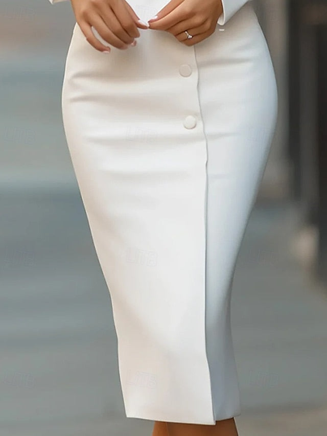 Women's Midi Dress Blazer Dress Sheath Dress Semi Formal