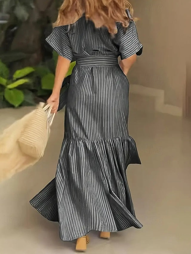 Women's Long Dress Maxi Dress Shirt Dress Modern Daily