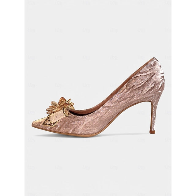 for Women Sparkling High – Silver Heels Wedding Shoes Glitter