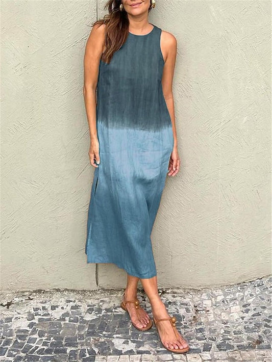 Women's Long Dress Maxi Dress Maxi Dress Faux Cotton Linen