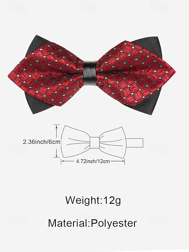 with Men's Christmas Tie Geometric Pattern Bow