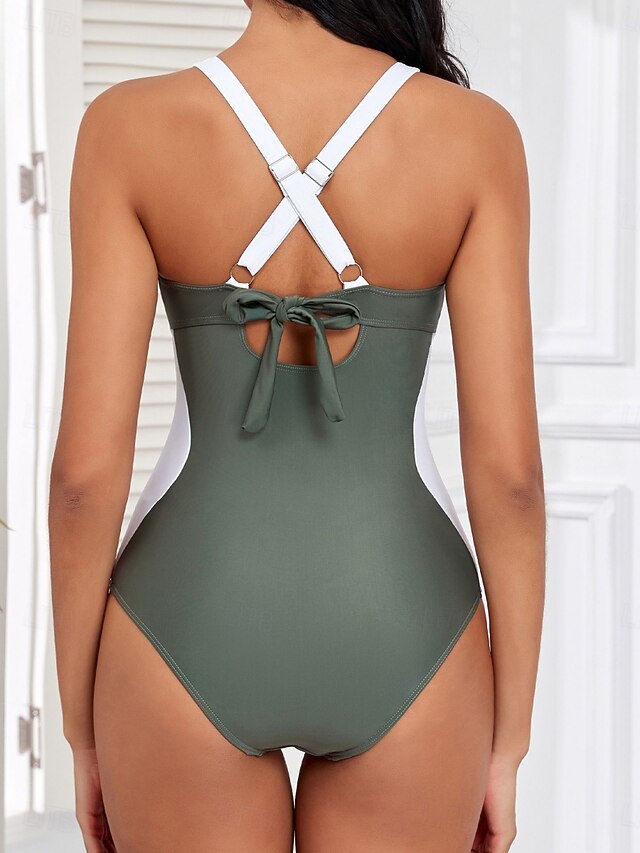 Women's One Piece Swimsuit Slimming Ruched Sexy Cutout