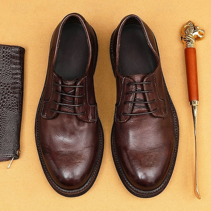 Goodyear Shoes Tan and Men's with Derby Leather Clean Welt