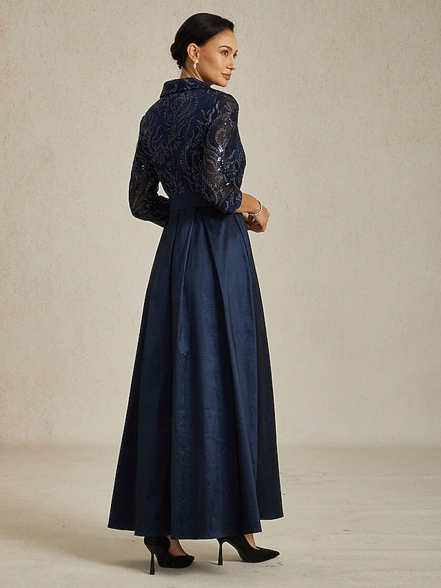 Women's Sequins Maxi Dress A Line Dress Fit And Flare Dress