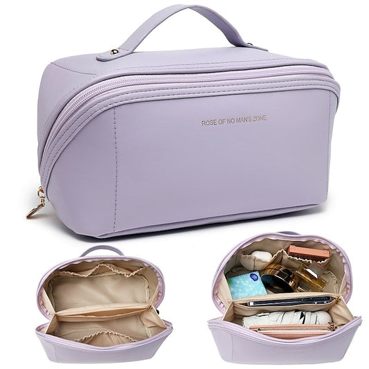Sac à main de voyage en cuir PU pour femme, sac de maquillage et de cosmétiques