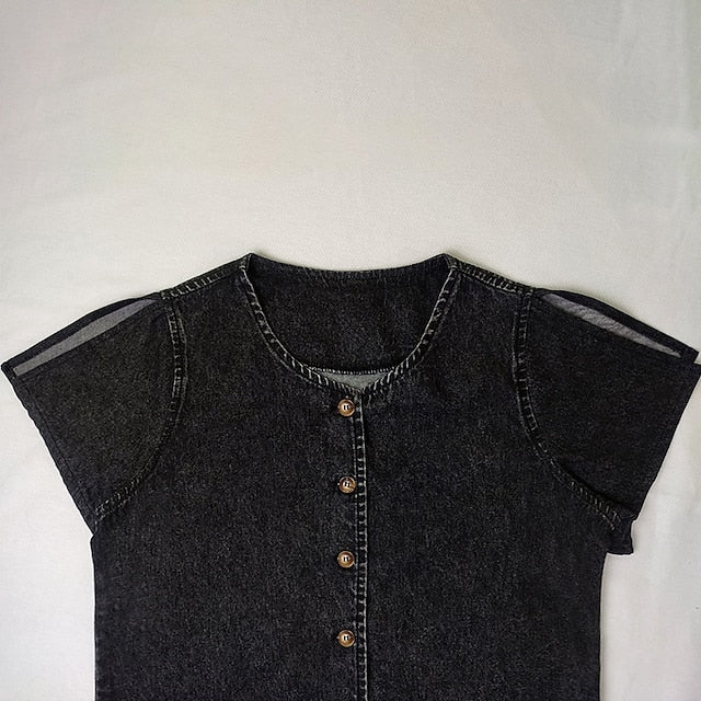 Women's Mini Dress Casual Dress A Line Dress Denim Shirt