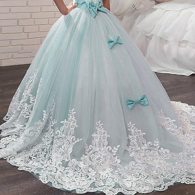 Formal Lace Flower Dress Girl Girls'