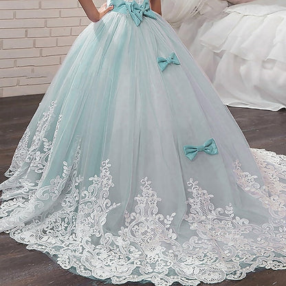 Formal Lace Flower Dress Girl Girls'