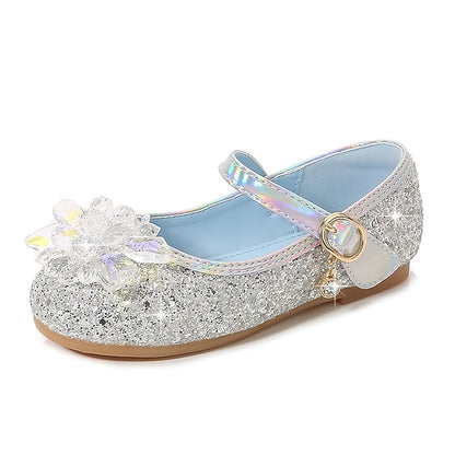 Princess Shoes Leather Girls' Flats Portable Walking PU