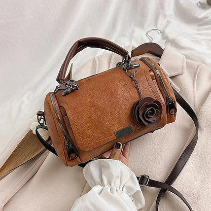 Vintage-Stil Floral Handtasche Damen Kunstleder