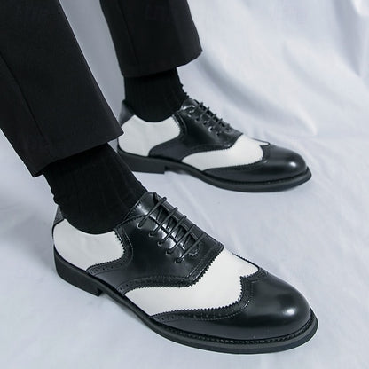 Wingtip Shoes Two-Tone White Brogue Oxford Men's and in