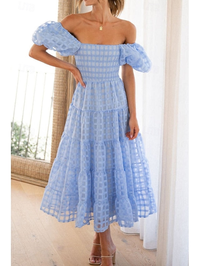 Women's Midi Dress Graduation Dress Fashion Modern Lantern