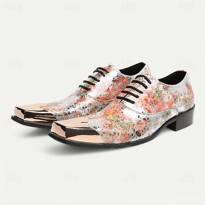 Printed Oxford – Men's Shoes Floral Patent Leather