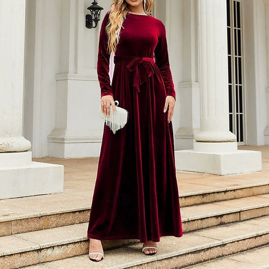 Women's Midi Dress Christmas Dress Velvet Dress Cocktail