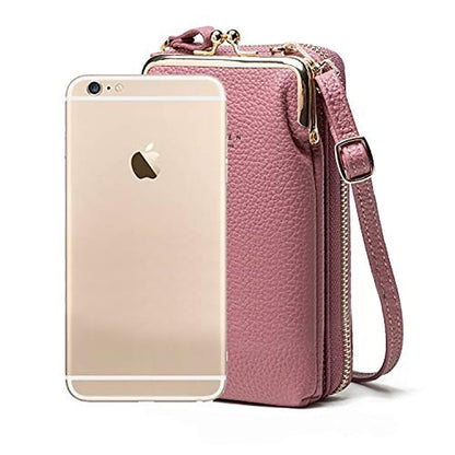 Tasche Gold Damen Kunstleder mit Rahmen Schwarz Crossbody