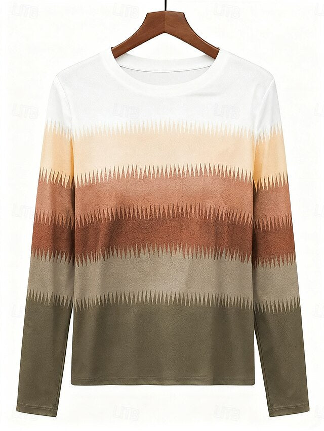 Women's T Shirt Graphic Geometric Vintage Stylish Classic