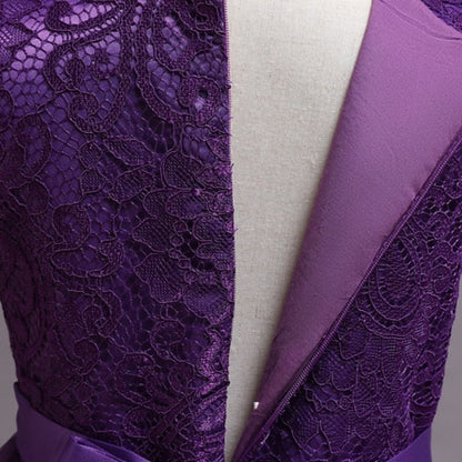 Little Girls' Party Dress A Floral Line Plain Kids