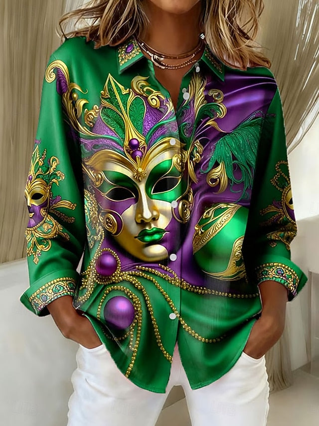 Carnival Women's Shirt Graphic Geometric Abstract Elegant