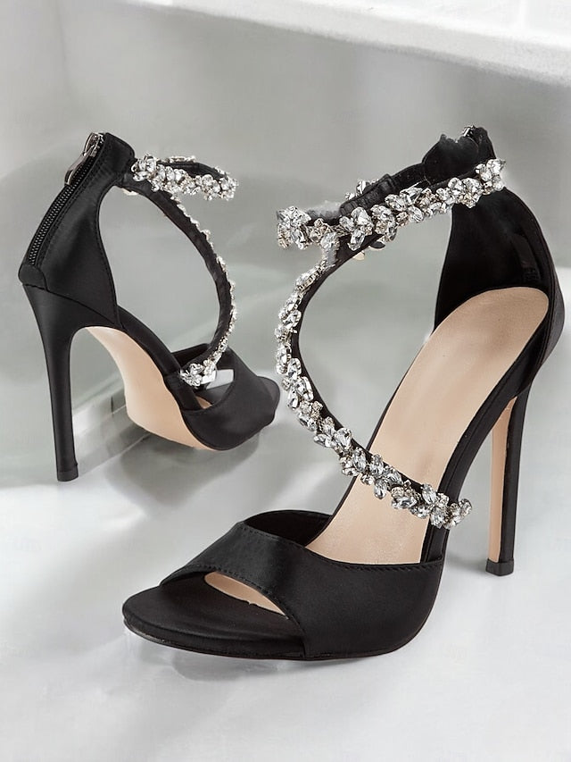 – Heels Stiletto Women's Rhinestone-Embellished Elegant