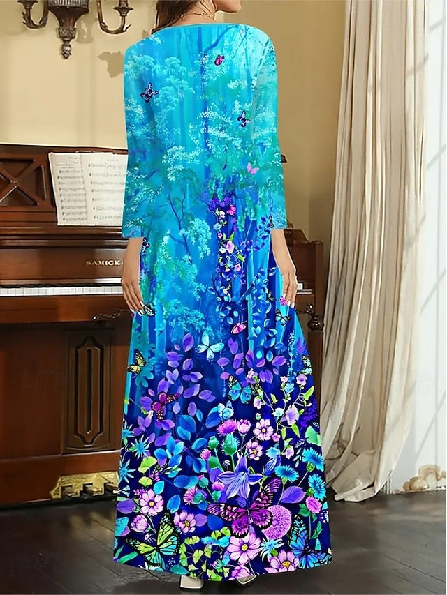 Women's Midi Dress T Shirt Dress Tee Dress A Line Dress