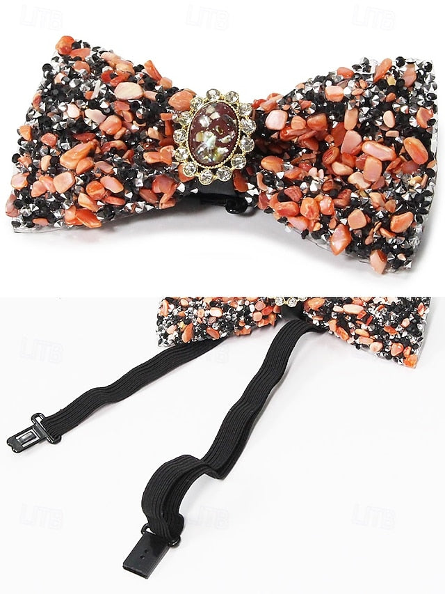 Tie Strap – Men's Bow Gemstone Luxury with Adjustable