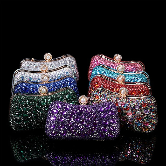 Women's Evening Luxury – Multicolor Clutch Crystal