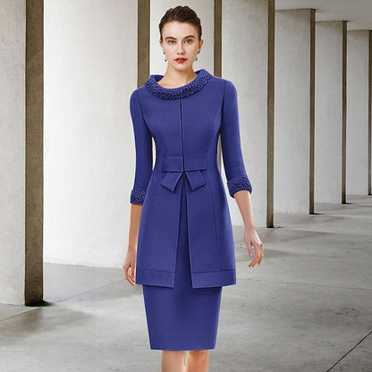 Sheath Guest Two Mother Wedding of the Dress Church Piece Bride