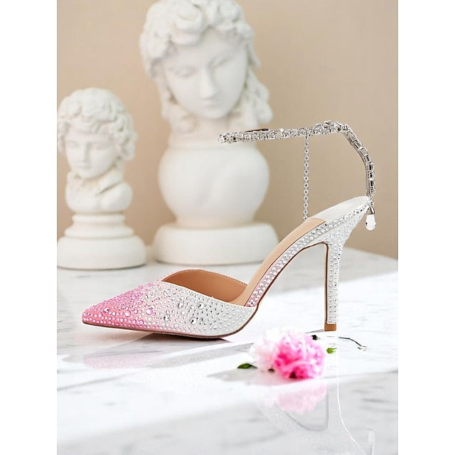 Slingback with Heels Stiletto - Gradient Crystal Women's