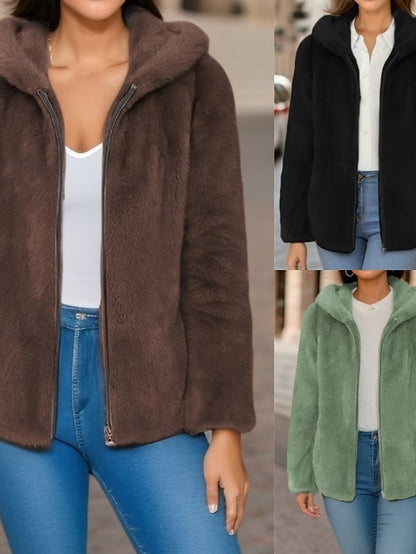 Zipper Casual Women's Comfortable Pocket Jacket Warm